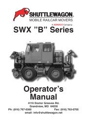 SWX â€Bâ€ Series Operator's Manual - Shuttlewagon mobile railcar ...