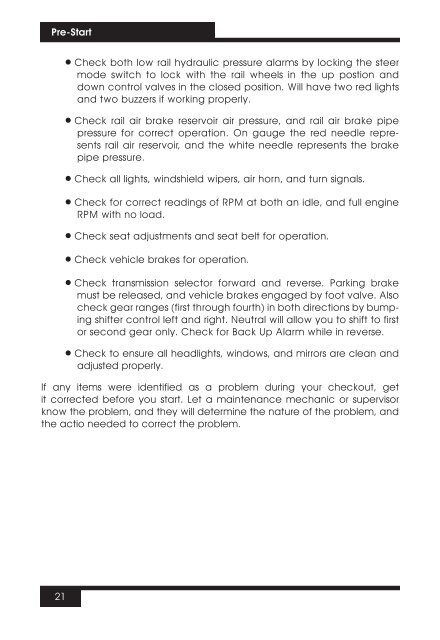 SWX â€Bâ€ Series Operator's Manual - Shuttlewagon mobile railcar ...