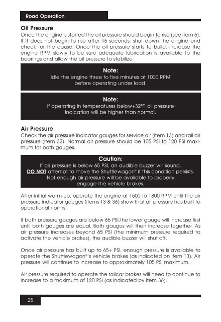 SWX â€Bâ€ Series Operator's Manual - Shuttlewagon mobile railcar ...