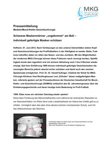 Pressemitteilung - patienteninfo-mkg.de