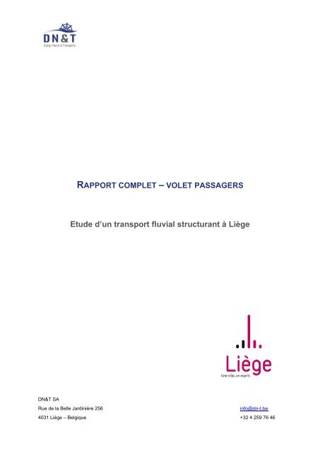Rapport transport fluvial - passagers
