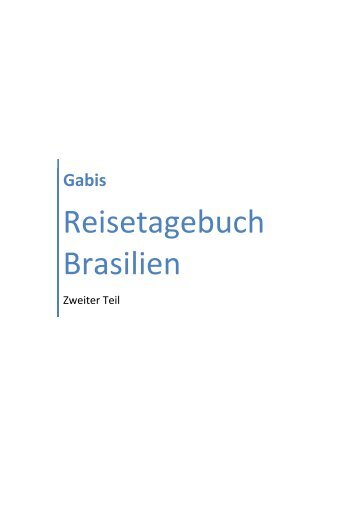 Reisetagebuch Brasilien