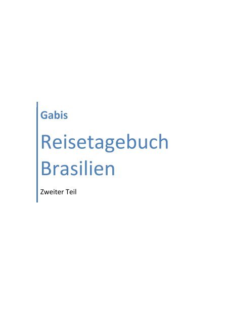Reisetagebuch Brasilien