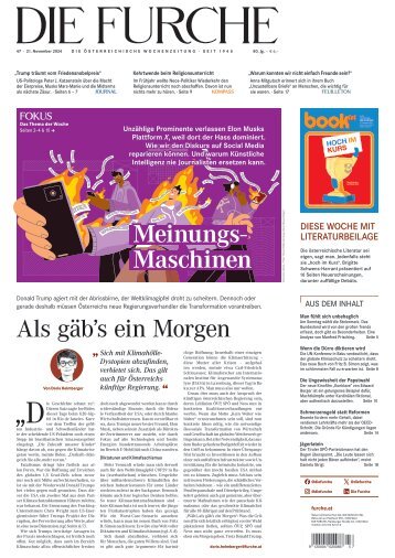 DIE FURCHE 21.11.2024 + booklet