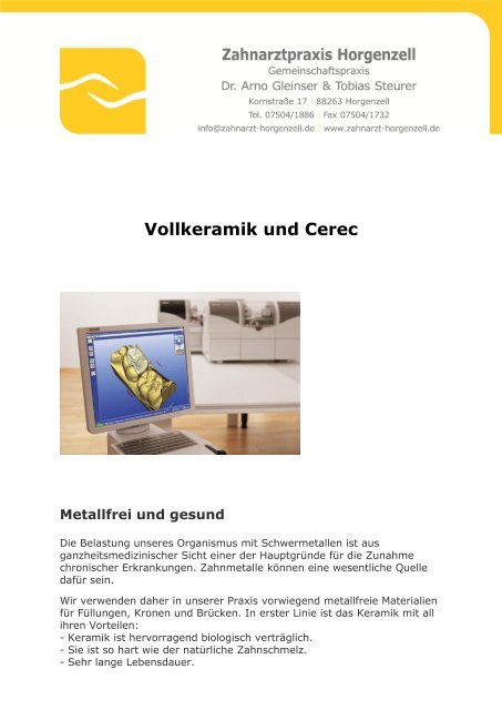 Cerec AC – Zahnmedizin der modernsten Generation