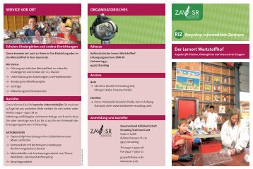 RIZ Recycling-Informations-Zentrum - ZAW-SR