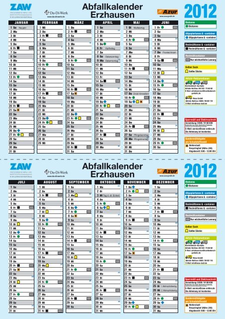 Abfallkalender Erzhausen - Zweckverband Abfall- und ...