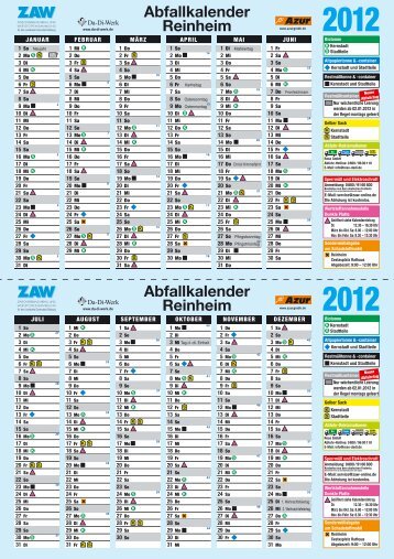 Abfallkalender Reinheim Abfallkalender Reinheim