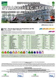 hippodrome de STrASBoUrG-hoerdT dimANChe 18 ... - Geny