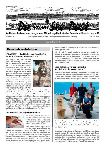 18.07.2024 Die kleine See-Post