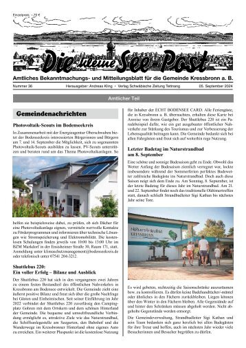 05.09.2024 Die kleine See-Post