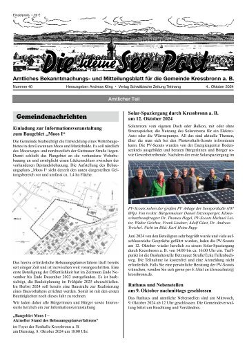 04.10.2024 Die kleine See-Post