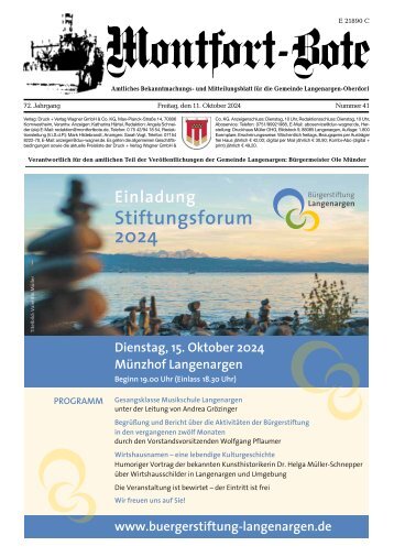 22.11.2024 Montfort-Bote
