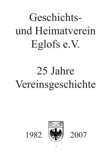 Chronik des Geschichts- und Heimatvereins Eglofs eV