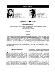 Smart antennas - IEEE Antennas and Propagation Magazine