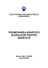 Promovarea sănătăţii şi educaţie pentru sănătate - Şcoala Naţională ...