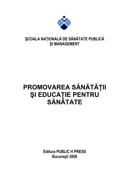 Promovarea Sănătăţii Si Educaţie Pentru Sănătate Scoala