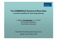 The KAMM/WAsP Numerical Wind Atlas. A powerful ... - Risø
