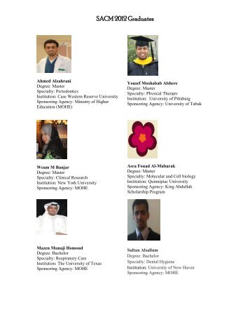 SACM 2012 Graduates