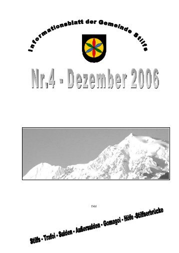 Informationsblatt Nr. 4 - Dezember 2006 (0 bytes)