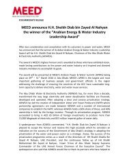 MEED announce H.H. Sheikh Diab bin Zayed Al ... - MEED Events