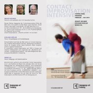 contact improvisation intensivefortbildung