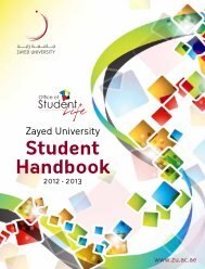Student Handbook Zayed University