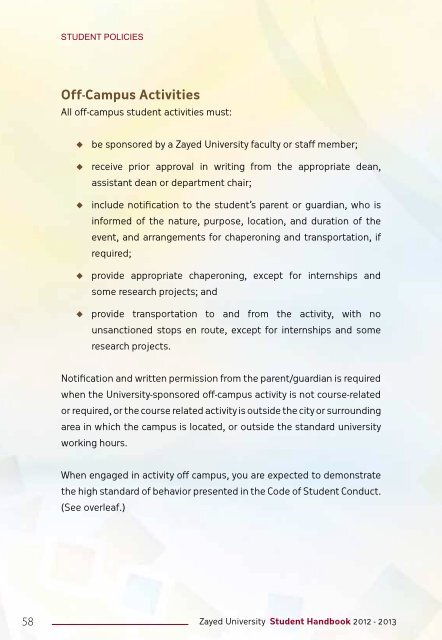 Student Handbook - Zayed University