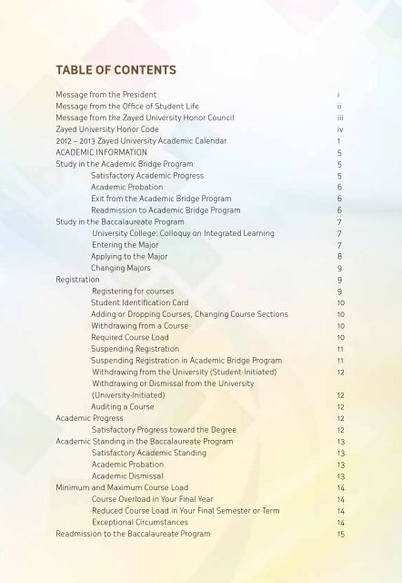 Student Handbook - Zayed University