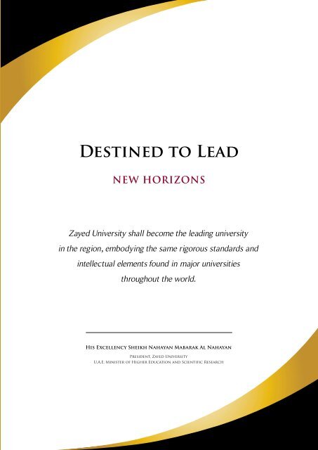 Destined to Lead Document - Zayed University