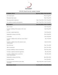 2010-2011 Zayed University Academic Calendar