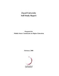 Zayed University Self-Study Report