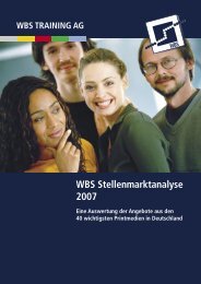 WBS Stellenmarktanalyse 2007 - WBS Training AG