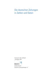 Die deutschen Zeitungen in Zahlen und Daten - BDZV