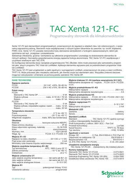 TAC Xenta 121-FC