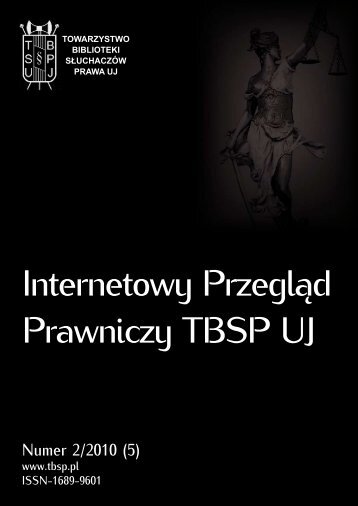 Numer 2/2010 [5] Internetowego Przeglądu Prawniczego ... - TBSP UJ