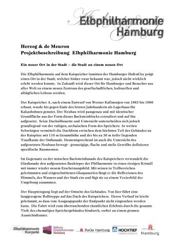 Herzog & de Meuron Projektbeschreibung ... - ReGe Hamburg