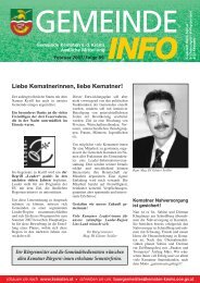 Liebe Kematnerinnen, liebe Kematner! - Kematen an der Krems ...