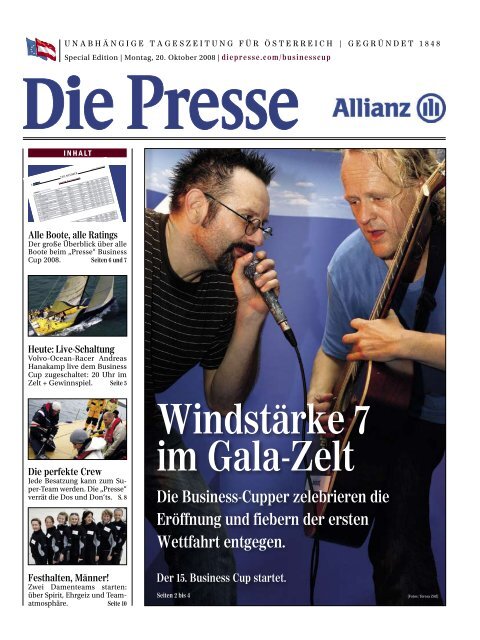 Windstärke 7 im Gala-Zelt