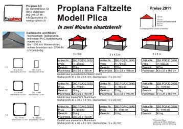 Kopie von Falt-Zelt Plica.cdr - Proplana AG