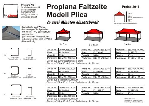 Kopie von Falt-Zelt Plica.cdr - Proplana AG