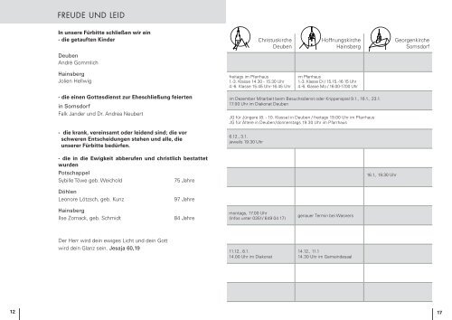 Freitaler Kirchenblatt - Ev. Kirchspiel Freital