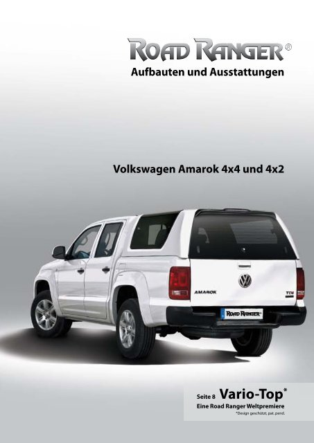 Aufbauten und Ausstattungen Volkswagen Amarok ... - Road Ranger