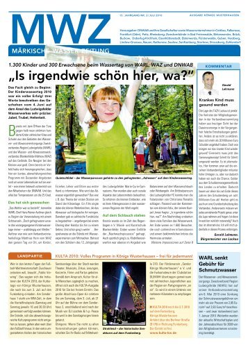 Wasserzeitung vom Juli 2010 - DNWAB