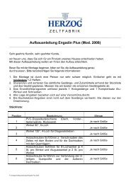 ZELTFABRIK Aufbauanleitung Engadin Plus (Mod. 2008) - Herzog