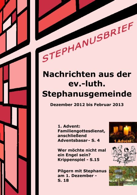 Nachrichten aus der ev.-luth. Stephanusgemeinde