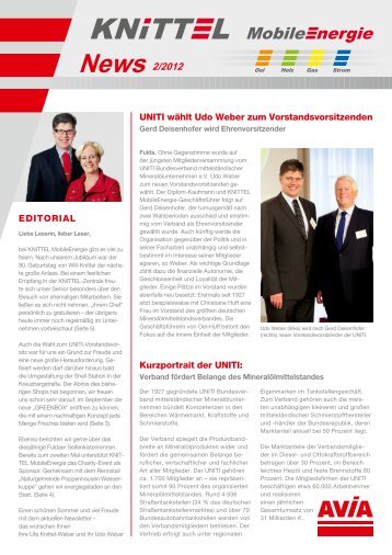 EDITORIAL UNITI wählt Udo Weber zum ... - Knittel