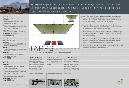 zelte, tarps moskitonetze hängematten biwaksäcke ponchos ... - Tents