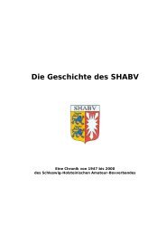 Die Geschichte des SHABV - AC Einigkeit