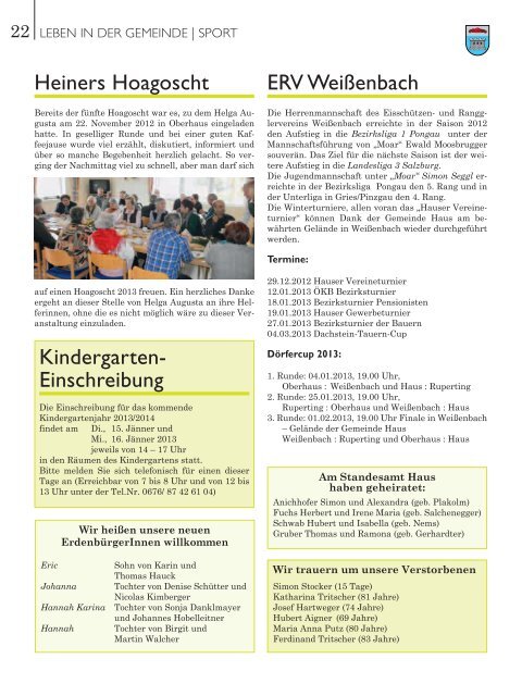 Info & Service - Gemeinde Haus